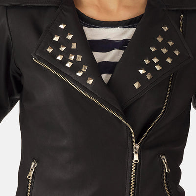 Starlet Black Leather Biker Jacket