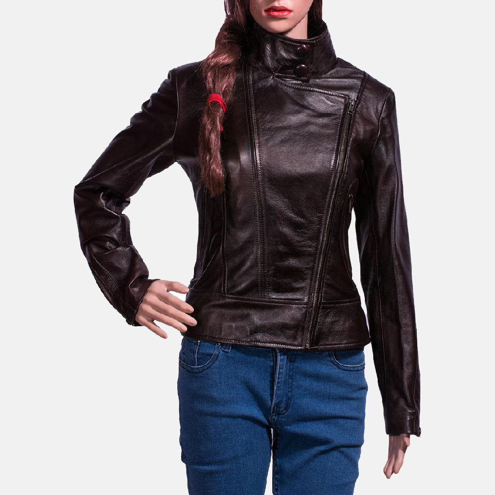 Smolder Black Leather Biker Jacket
