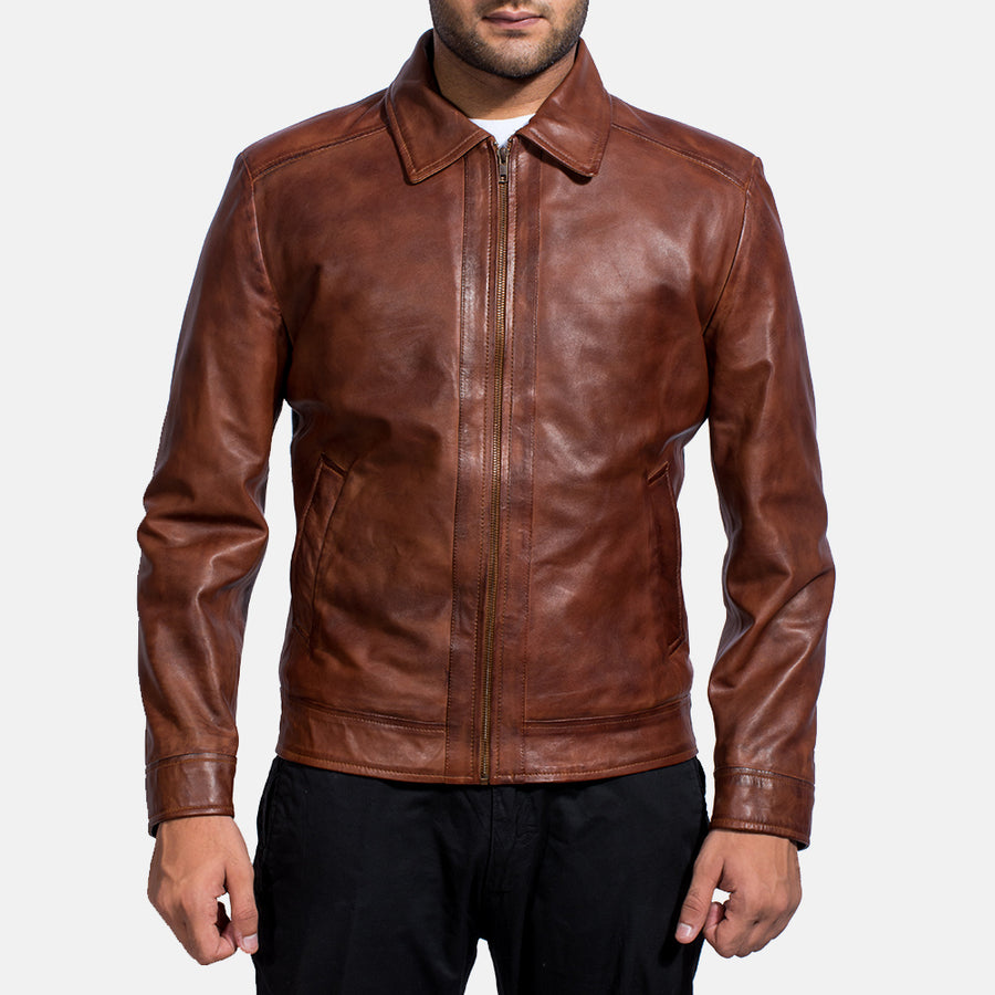 Inferno Brown Leather Jacket