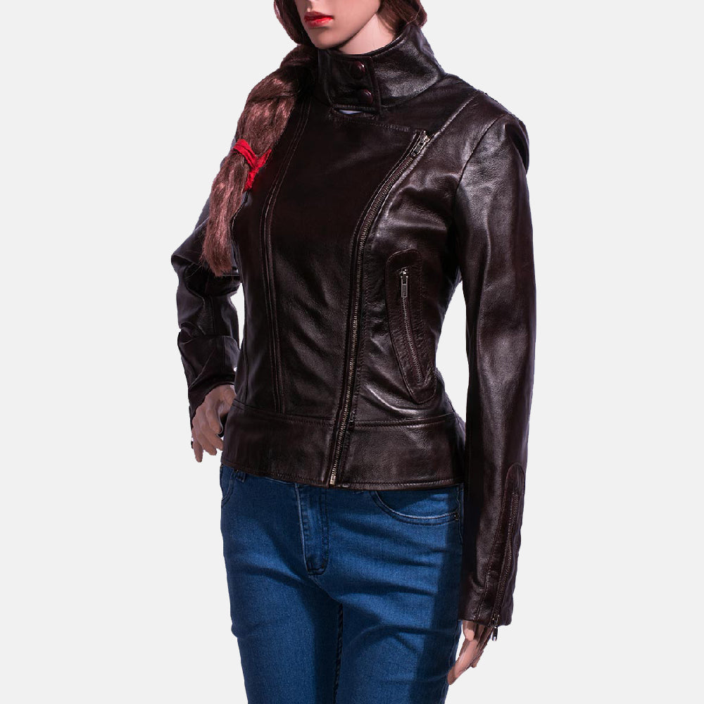 Smolder Black Leather Biker Jacket