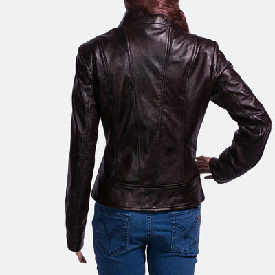Smolder Black Leather Biker Jacket