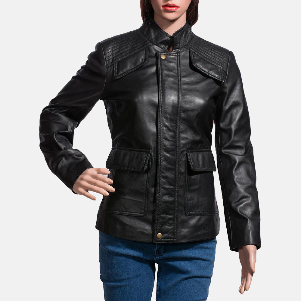 Strada Black Leather Jacket