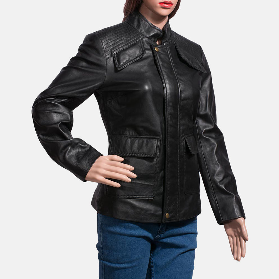 Strada Black Leather Jacket